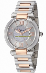 Fake AAA Chopard Watches : 388532-6002 Quartz Analog Date 18ct Rose Gold and Stainless Steel Women Watch Watch