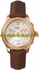 Glashutte Original Watches : 39-34-11-11-44 Automatic 18kt Rose Gold Mother Of Pearl Dial Satin Brown Band Women Watch