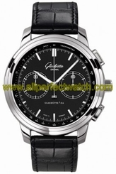 Glashutte Original Watches : 39-34-20-42-04 Automatic Stainless Steel Black Dial Alligator/crocodile Leather Black Band Men Watch