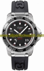 Glashutte Original Watches : 39-57-43-03-04 Automatic Stainless Steel Black Dial Rubber Black Band Men Watch