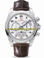 Omega Watches : 422.13.41.50.04.001 41mm Automatic Olympic Collection Times White Dial Stainless Steel Case With Brown Leather Strap Men Watch
