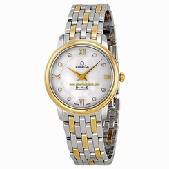 Omega Watches : 42420276055001/B Mother Of Pearl Dial Stainless-steel-gold Band Women Watch