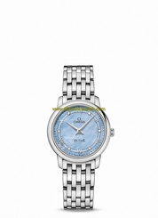 Omega Watches : 424.10.27.60.57.001 Quartz Blue Mother of Pearl Diamond Dial Stainless Steel Women Watch