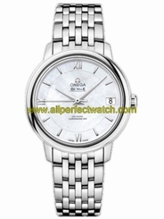 Omega Watches : 424.10.33.20.05.001 32.7mm Prestige Co-Axial White Mother Of Pearl Dial Stainless Steel Case With Stainless Steel Bracelet Women Watch