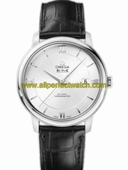 Omega Watches : 424.13.40.20.02.001 39.5mm Prestige Co-Axial Black Dial Stainless Steel Case With Black Leather Strap Men Watch