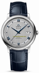 Omega Watches : 424.13.40.20.02.003 Rhodium-silver Dial Crocodile Leather Band Men Watch