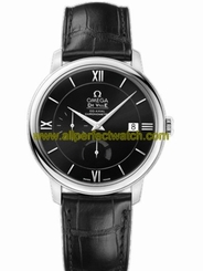 Omega Watches : 424.13.40.21.01.001 39.5mm Prestige Power Reserve Co-Axial Black Dial Stainless Steel Case With Black Leather Strap Men Watch