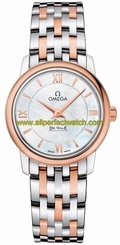 Omega Watches : 424.20.27.60.05.002 Quartz Mother of Pearl Dial 18k Rose Gold Bezel Women Watch
