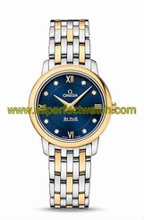 Omega Watches : 424.20.27.60.53.002 Quartz Diamond Dial 18k Yellow Gold and Stainless Steel Women Watch