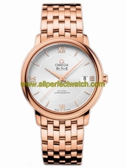 Omega Watches : 424.50.37.20.02.001 36.8mm Prestige Co-Axial Silver Dial Rose Gold Case With Rose Gold Bracelet Men Watch