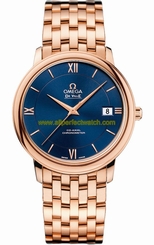 Omega Watches : 424.50.37.20.03.002 Automatic Chronometer Blue Dial Date 18k Rose Gold Men Watch