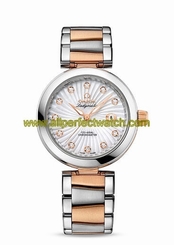 Omega Watches : 425.20.34.20.55.001 Automatic Mother of Pearl Diamond Date Dial 18k Rose Gold and Stainless Steel Women Watch