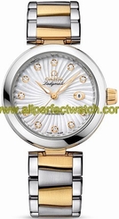 Omega Watches : 425.20.34.20.55.002 Automatic White Mother of Pearl Diamond Dial Date 18k Yellow Gold and Stainless Steel Women Watch
