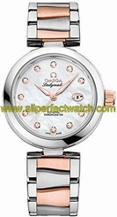 Fake AAA Omega Watches : 425.20.34.20.55.004 Mother Of Pearl Dial Calendar Women Watch Watch
