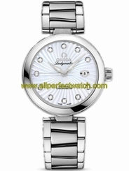 Omega Watches : 425.30.34.20.55.001 34mm Ladymatic White Mother Of Pearl Dial Stainless Steel Case With Stainless Steel Bracelet Women Watch