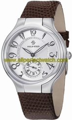 Philip Stein Watches : 42-FW-ZBR Quartz Silver Dial Brown Leather Men Watch