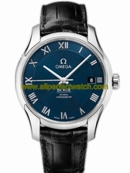 Omega Watches : 431.13.41.21.03.001 41mm Automatic Co-Axial Chronometer Blue Dial Stainless Steel Case With Black Leather Strap Men Watch