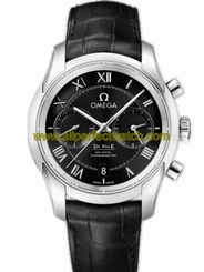 Omega Watches : 431.13.42.51.01.001 42mm Co-Axial Chronograph Black Dial Stainless Steel Case With Black Leather Strap Men Watch