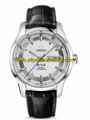 Omega Watches : 431.33.41.22.02.001 41mm Automatic Hour Vision Annual Calendar Silver Stainless Steel Case With Black Leather Strap Men Watch