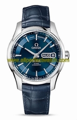 Omega Watches : 431.33.41.22.03.001 Automatic Chronometer Hour Vision Co-Axial Annual Calender Blue Leather Men Watch