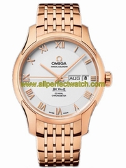 Omega Watches : 431.50.41.22.02.001 41mm Automatic Annual Calendar Silver Dial Rose Gold Case With Rose Gold Bracelet Men Watch