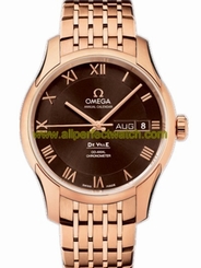 Omega Watches : 431.50.41.22.13.001 41mm Automatic Annual Calendar Brown Dial Rose Gold Case With Rose Gold Bracelet Men Watch