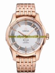 Omega Watches : 431.60.41.21.02.001 41mm Automatic Hour Vision Silver Dial Rose Gold Case With Rose Gold Bracelet Men Watch