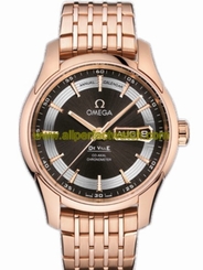 Omega Watches : 431.60.41.22.13.001 41mm Automatic Hour Vision Annual Calendar Brown Dial Rose Gold Case With Rose Gold Bracelet Men Watch