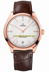 Omega Watches : 432.53.40.21.02.002 Manual Winding Date 18k Rose Gold Case Brown Leather Men Watch