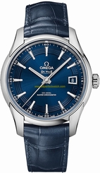 Omega Watches : 433.33.41.21.03.001 Blue Dial Crocodile Leather Band Men Watch
