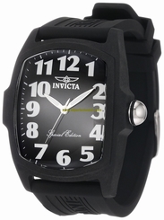 Invicta Watches : 434 Black Dial Black Polyurethane Men Watch