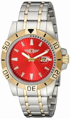 Invicta Watches : 43628-004 Red Dial Stainless Steel Band Men Watch