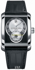 Raymond Weil Watches : 4400-STC-00268 Automatic Jumping Hour Black Dial With Black Leather Strap Men Watch