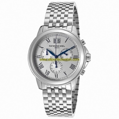 Raymond Weil Watches : 4476-ST-00650 Quartz Chronograph Silver Dial Stainless Steel Men Watch