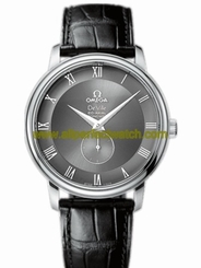 Omega Watches : 4813.40.01 39mm Prestige Small Seconds Gray Dial Stainless Steel Case With Black Leather Strap Men Watch