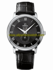 Omega Watches : 4813.50.01 39mm Prestige Small Seconds Black Dial Stainless Steel Case With Black Leather Strap Men Watch
