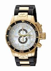 Invicta Watches : 4899 Quartz Chronograph Date Black Polyurethane with Stainless Steel Men Watch