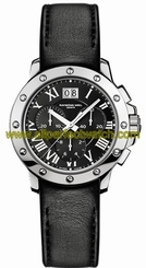 Raymond Weil Watches : 4899-STC-00208 Chronograph Black Dial Stainless Steel With Roman Numeral Hour Markings Men Watch