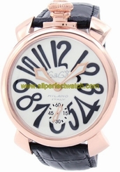 GaGa Milano Watches : 5011.6.BK Power reserve Skeleton Back Men Watch