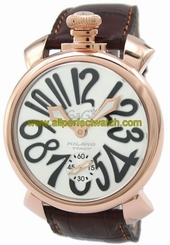 GaGa Milano Watches : 5011.6.BR Power reserve Skeleton Back Men Watch