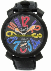 GaGa Milano Watches : 5012.3.BK Power reserve Skeleton Back Men Watch