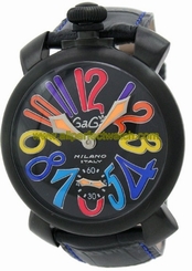 GaGa Milano Watches : 5012.3.BKBL Power reserve Skeleton Back Men Watch