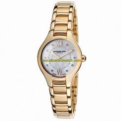 Raymond Weil Watches : 5124-P-00985 Quartz Mother of Pearl Dial Yellow Gold PVD Plated Bezel Stainless Steel Women Watch