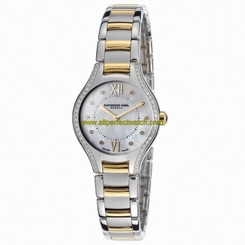 Raymond Weil Watches : 5127-SPS-00985 Quartz Mother of Pearl Diamond Dial Diamond Case Two Tone Stainless Steel Women Watch