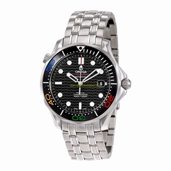 Omega Watches : 522.30.41.20.01.001 Black Dial Uni-directional Rotating Stainless Steel Band Men Watch