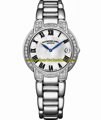 Raymond Weil Watches : 5235-ST2-01970 Quartz Roman Numerals Dial Date Diamond Bezel Stainless Steel Women Watch