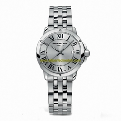 Raymond Weil Watches : 5391-ST-00300 Quartz Date Roman Numeral White Dial Stainless Steel Women Watch