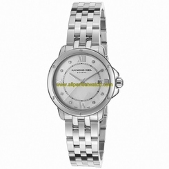 Raymond Weil Watches : 5391-ST-00995 Round Mother of Pearl Dial Date Stainless Steel Women Watch