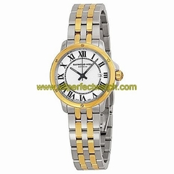 Raymond Weil Watches : 5391-STP-00300 Quartz Roman Numeral Dial Date Two Tone Stainless Steel Women Watch