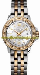 Raymond Weil Watches : 5399-SPS-00657 Quartz Stainless Steel & Gold Silver Dial Steel & Yellow Gold Brushed & Polished Band Women Watch